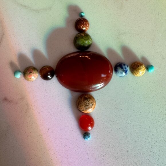 Cabochon Lot with Carnelian, Turquoise, Tigers Eye, Jasper, Onyx - Picture 14 of 15